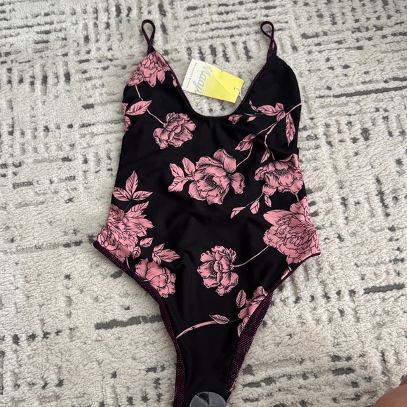 Maaji Other - Maaji Pink and Black Floral One Piece